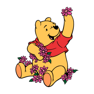 Winnie the Pooh and Flowers
